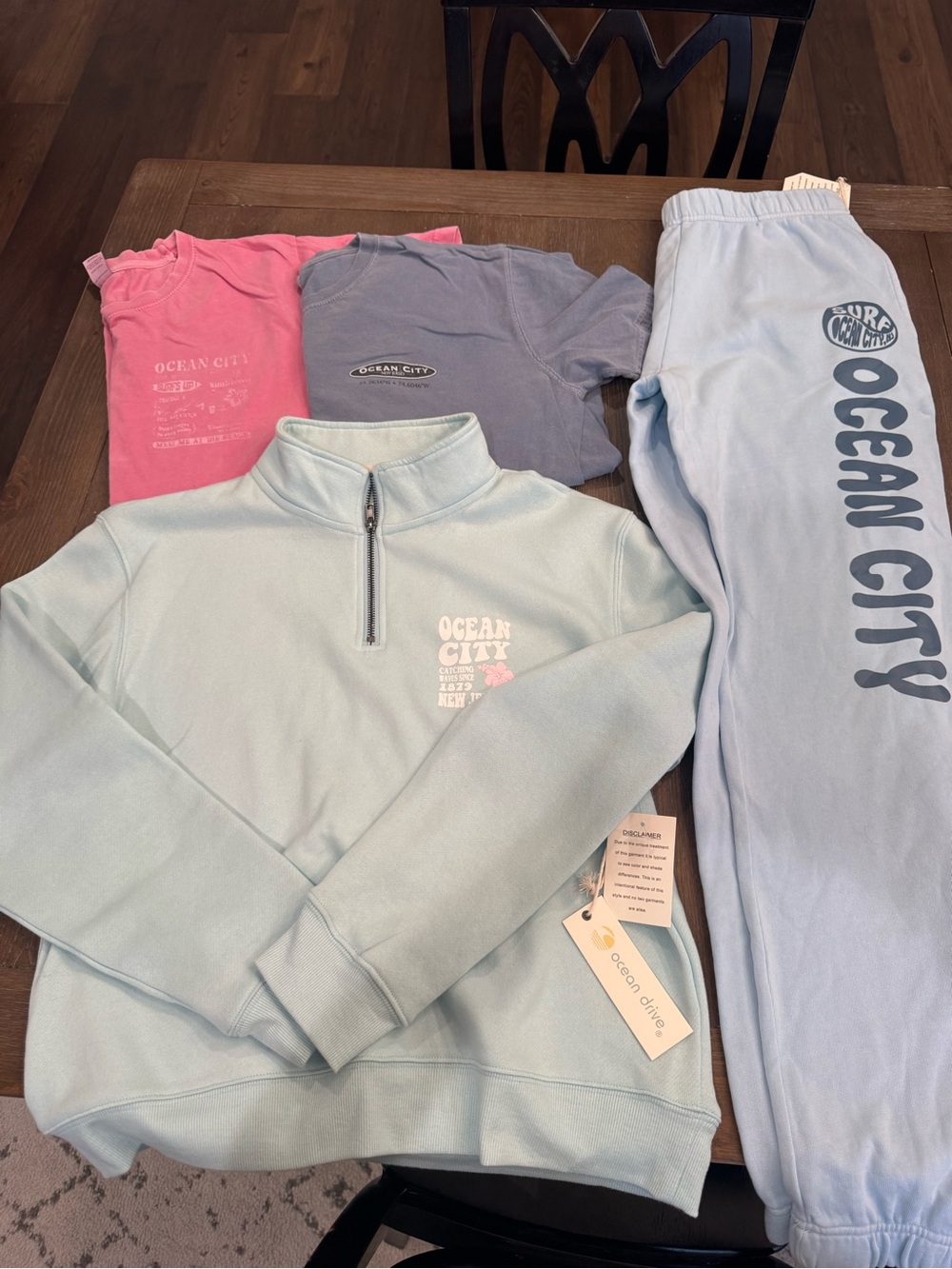 Ocean City Light Blue Half-Zip Pullover (5 pieces included)